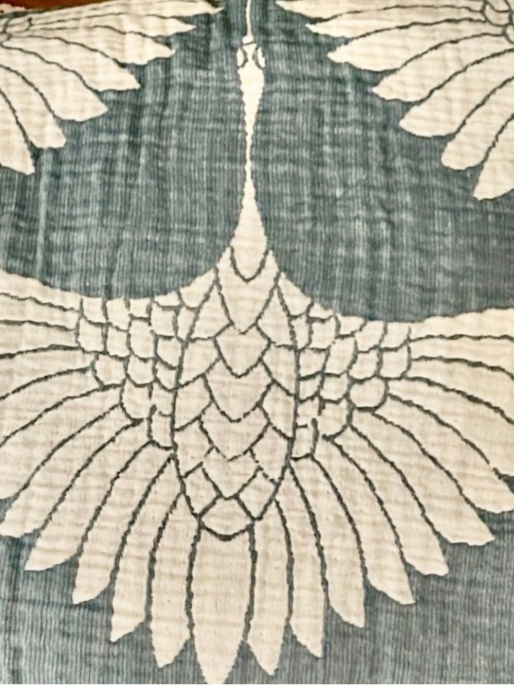 Luxury Woven King Bedspread in Teal 100% Cotton Quilted + Woven 2 Side NEW - Picture 16 of 16